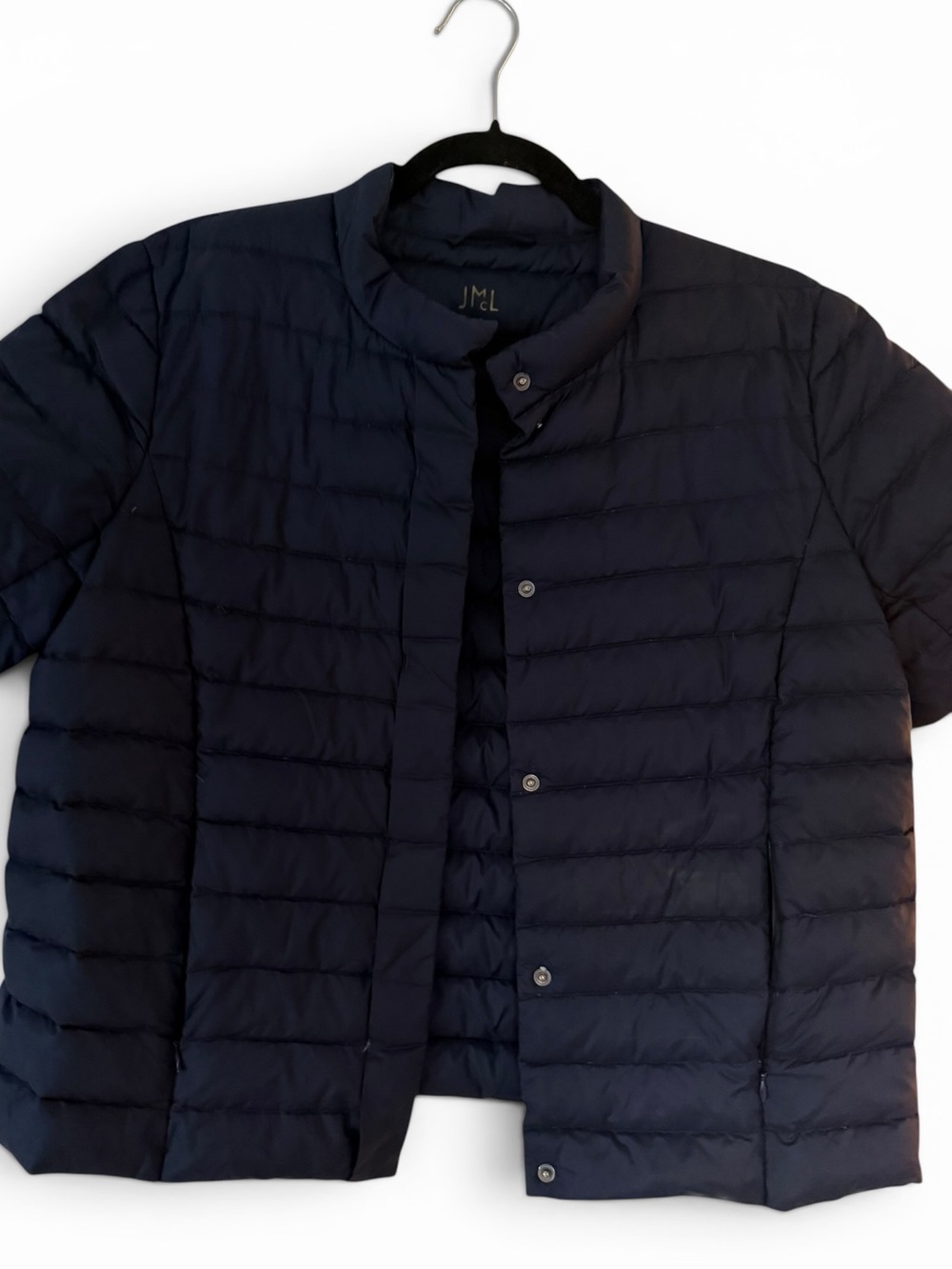 J.McLaughlin Kennedy short sleeve lightweight quilted down puffer jacket size M - Picture 4 of 5